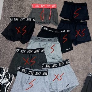 Nike shorts bundle. Xs and small. $60. Good condition. Smoke free home.